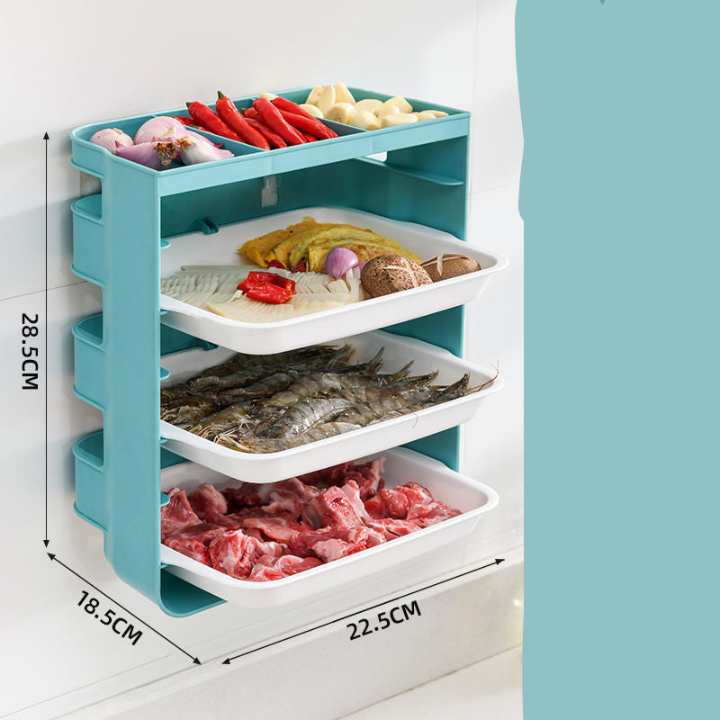 Kitchen Side Dish Wall-Mounted Rack For Household Side Dishes Artifact.